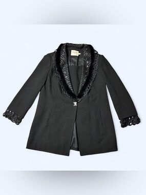 Goth Black Fur Blazer Coat by Ferre Gianni!